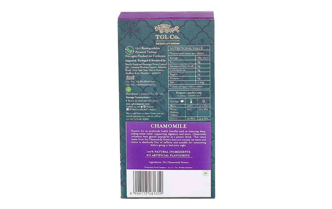 TGL Co. Chamomile Tea    Pack  16 pcs